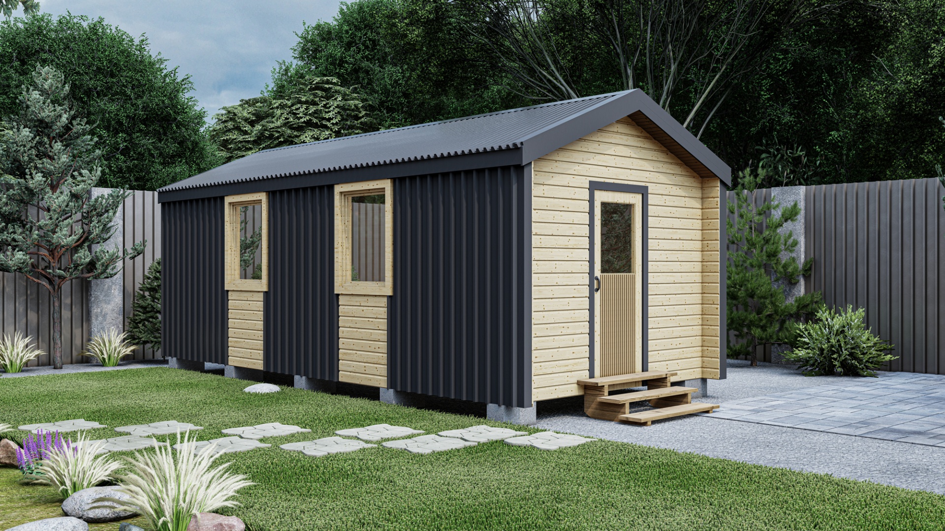 Бытовка в стиле Барнхаус 6х3