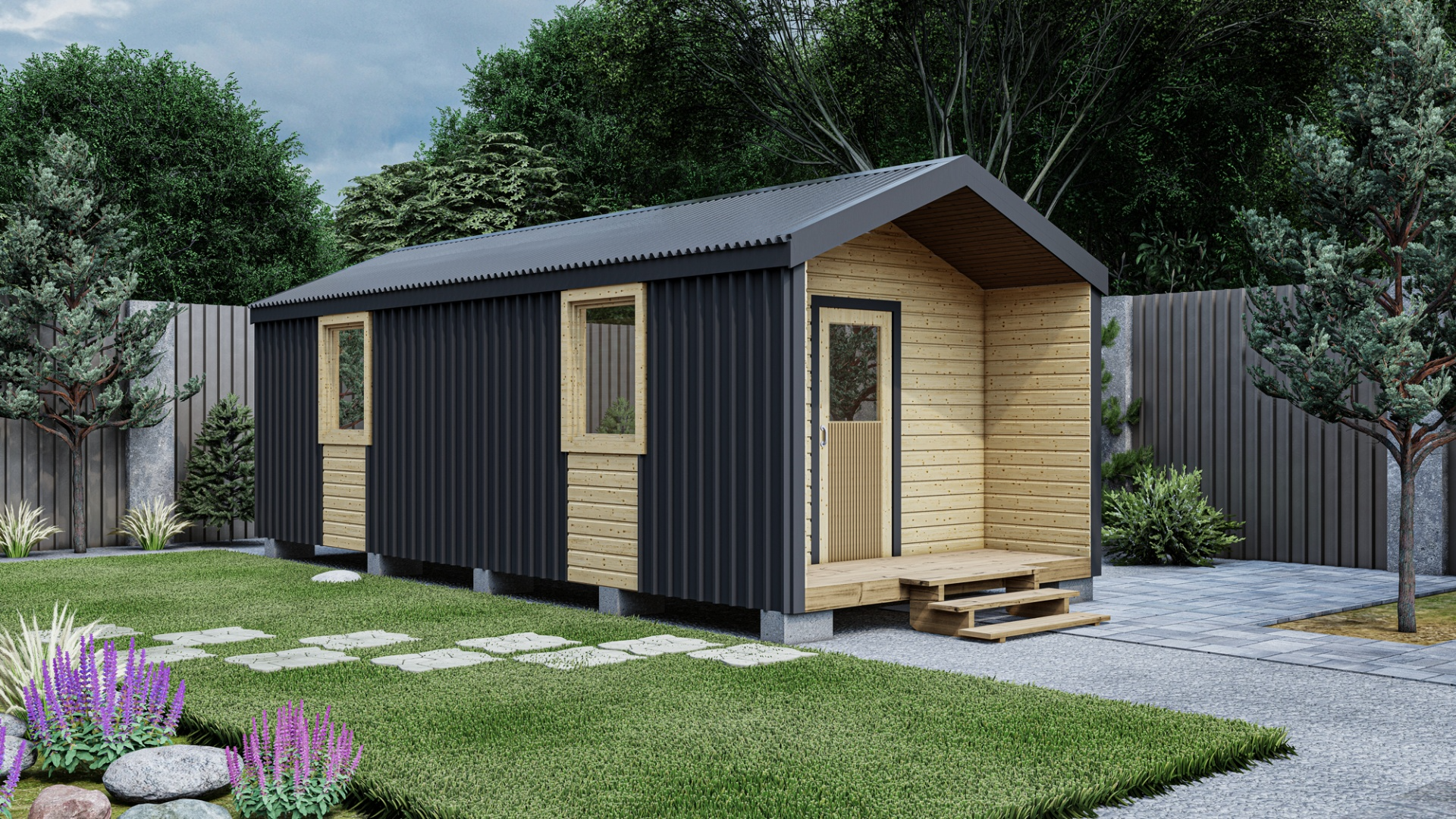 Бытовка в стиле Барнхаус 4х2,4