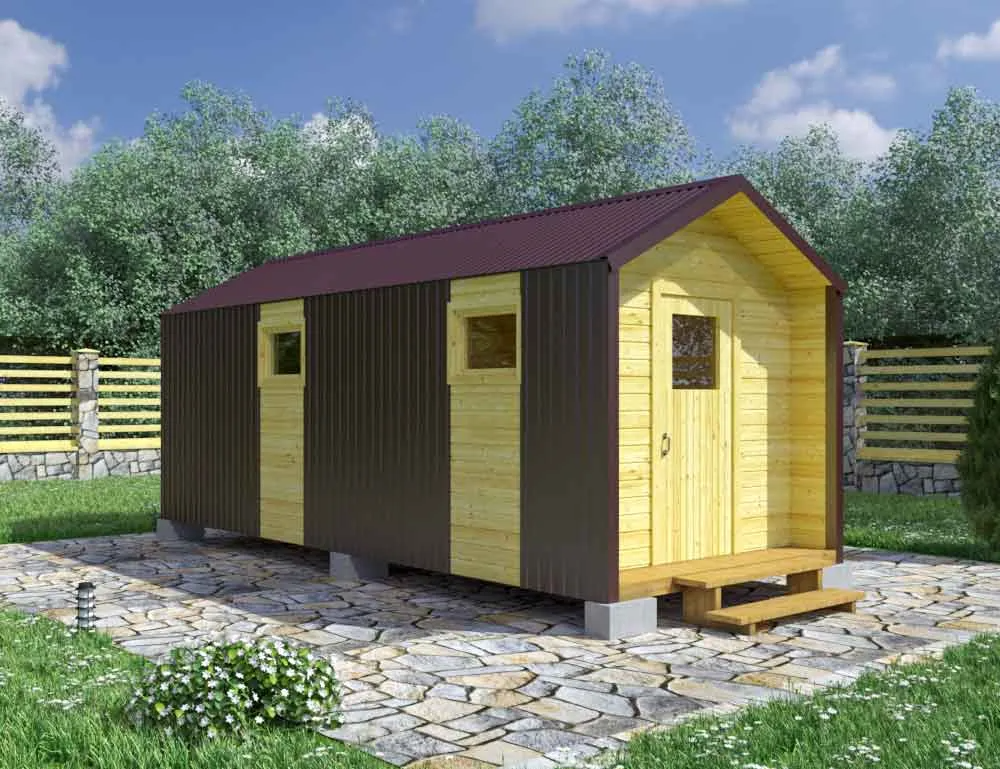 Хозблок в стиле Барнхаус 6х2,4