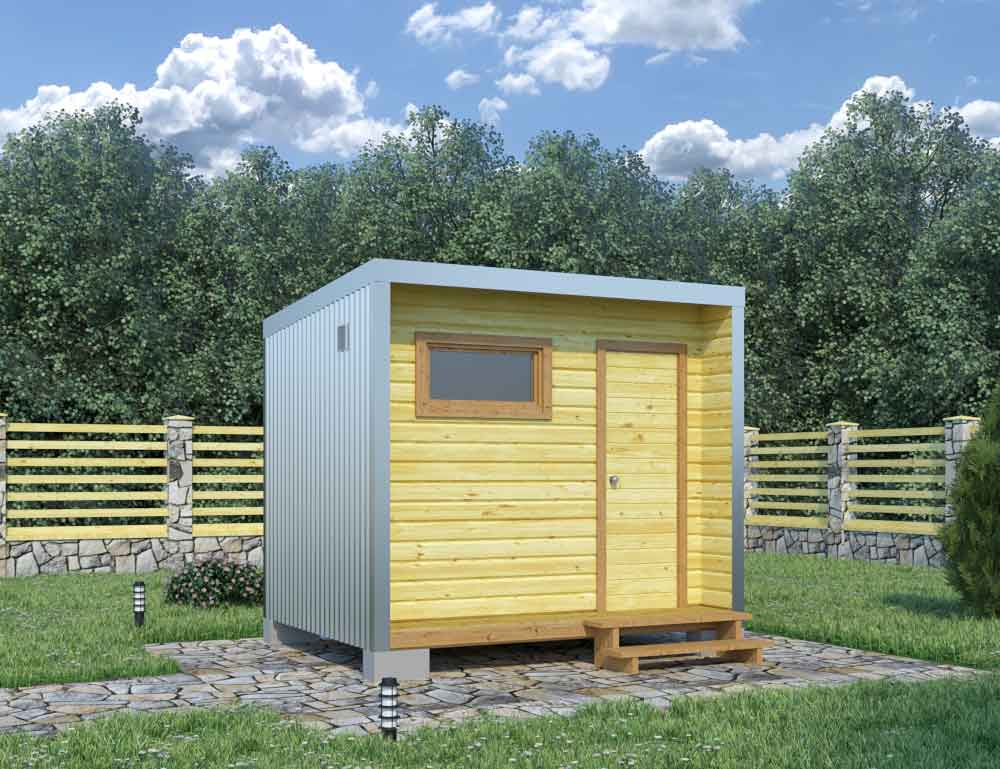 Металлический хозблок для дачи 3х2,4